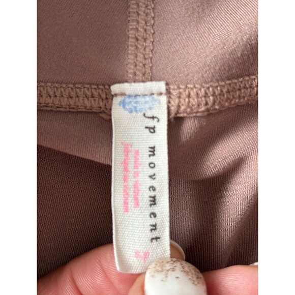 Free People Movement Leggings Small Mauve Pink Petite Infinity Crop Mid Rise - Picture 6 of 10
